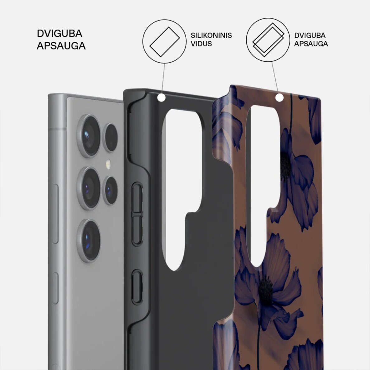 Samsung S24 ULTRA Magnetic Velvet Night Tough BURGA nugarėlė 1