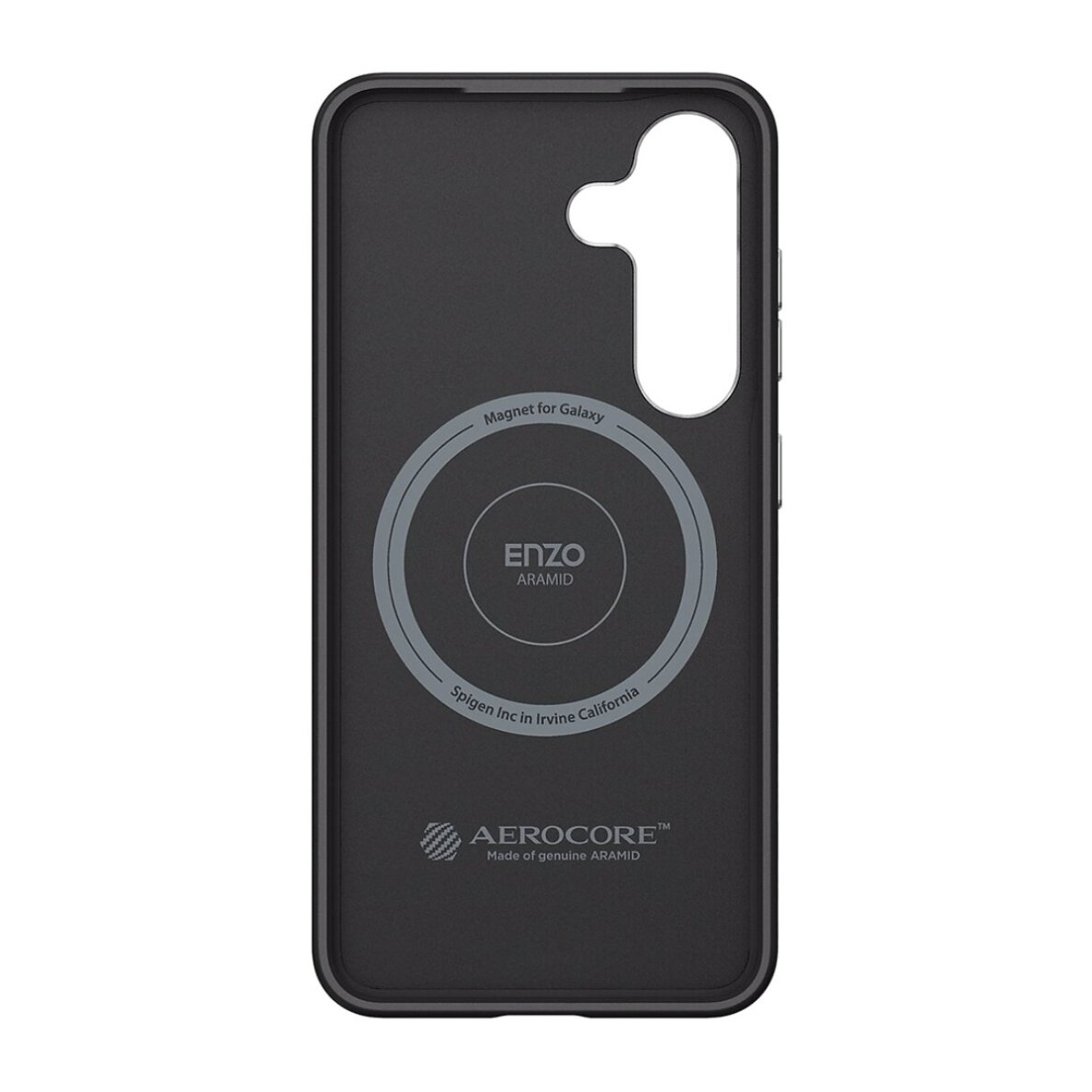 Samsung S25 black SPIGEN Enzo Aramid nugarėlė 2