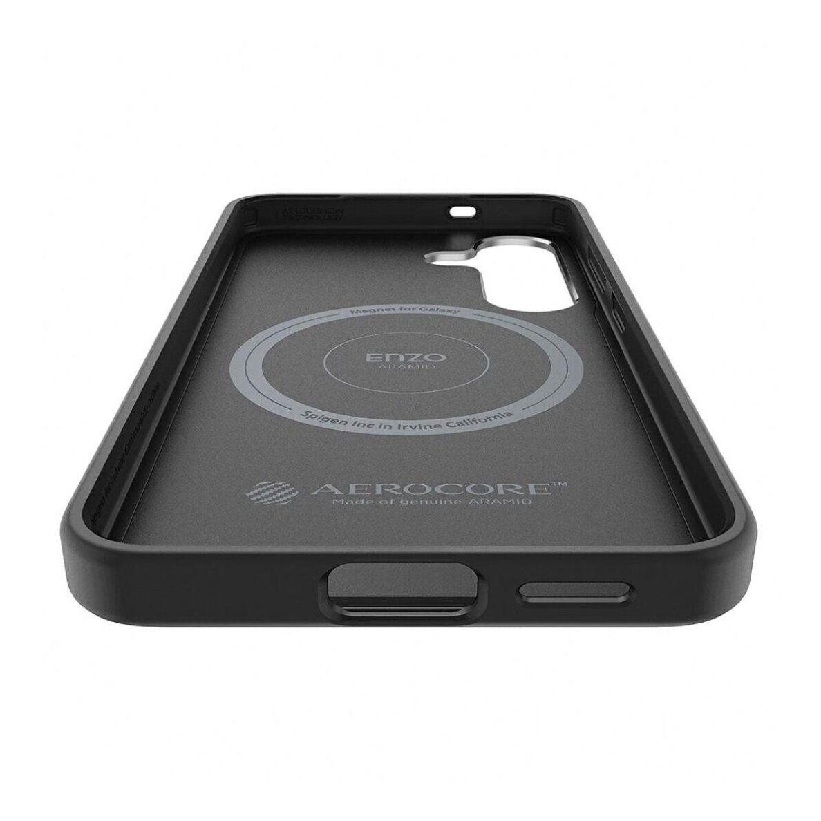 Samsung S25 black SPIGEN Enzo Aramid nugarėlė 3