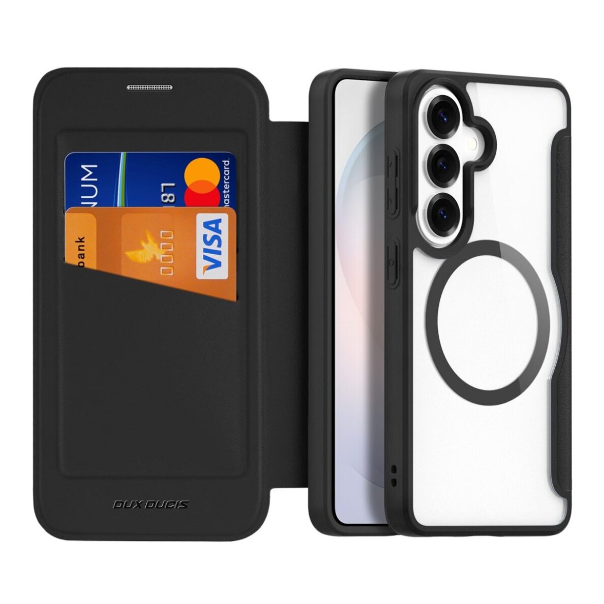 Samsung S25 EDGE black DUX DUCIS Mag Skin X PRO dėklas 1