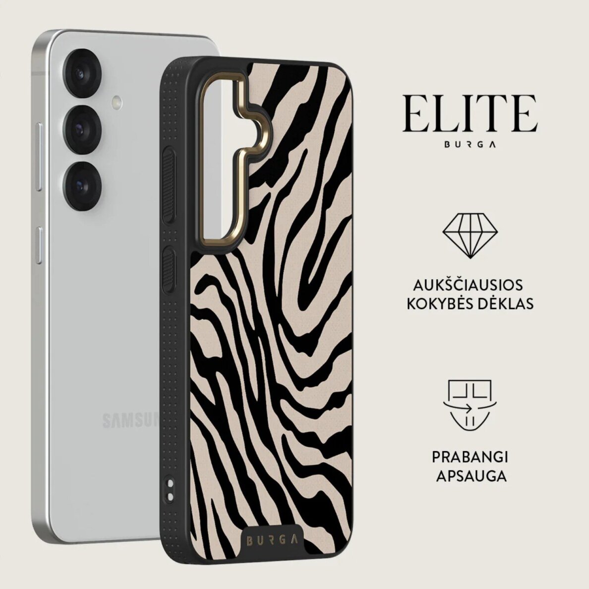 Samsung S25 Elite Gunmetal Magnetic Imperial BURGA nugarėlė 1