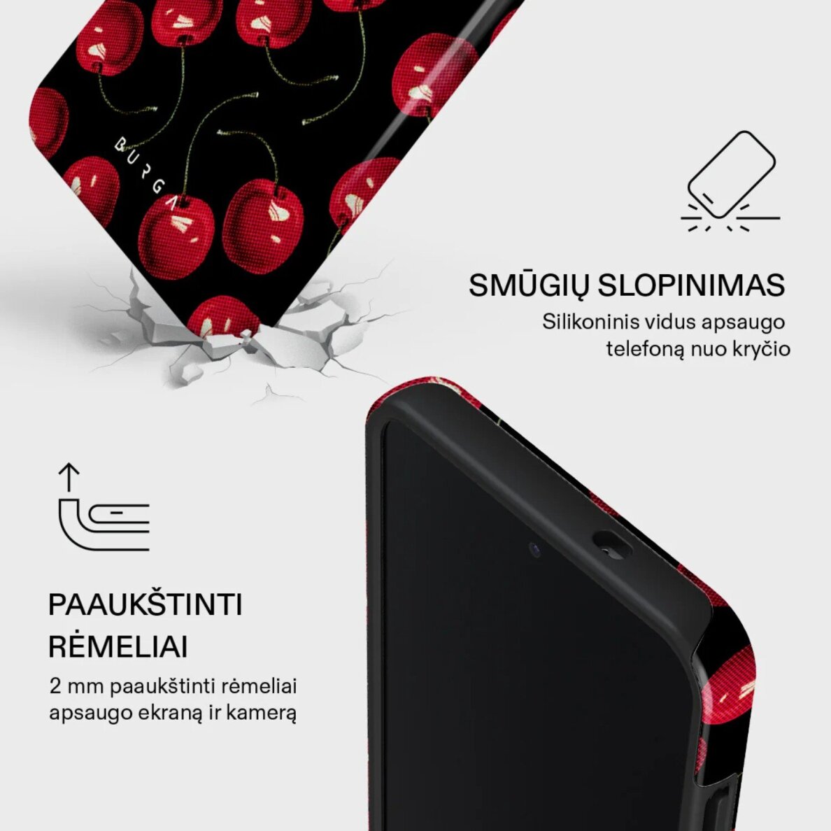 Samsung S25 Magnetic Cherrybomb Tough BURGA nugarėlė 2