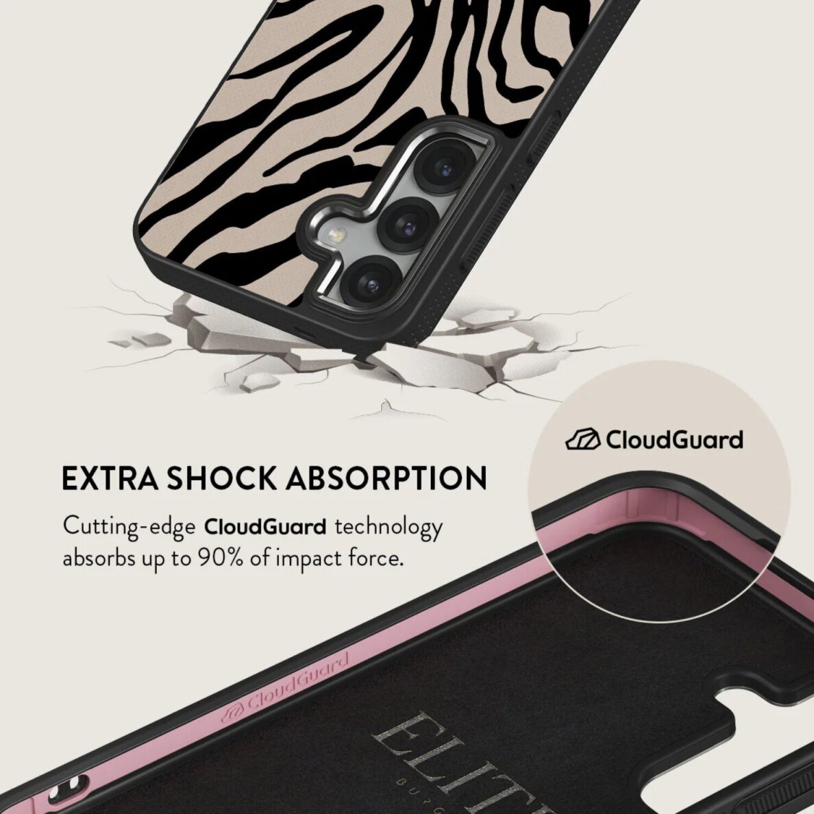 Samsung S25 PLUS Elite Gunmetal Imperial BURGA nugarėlė 3