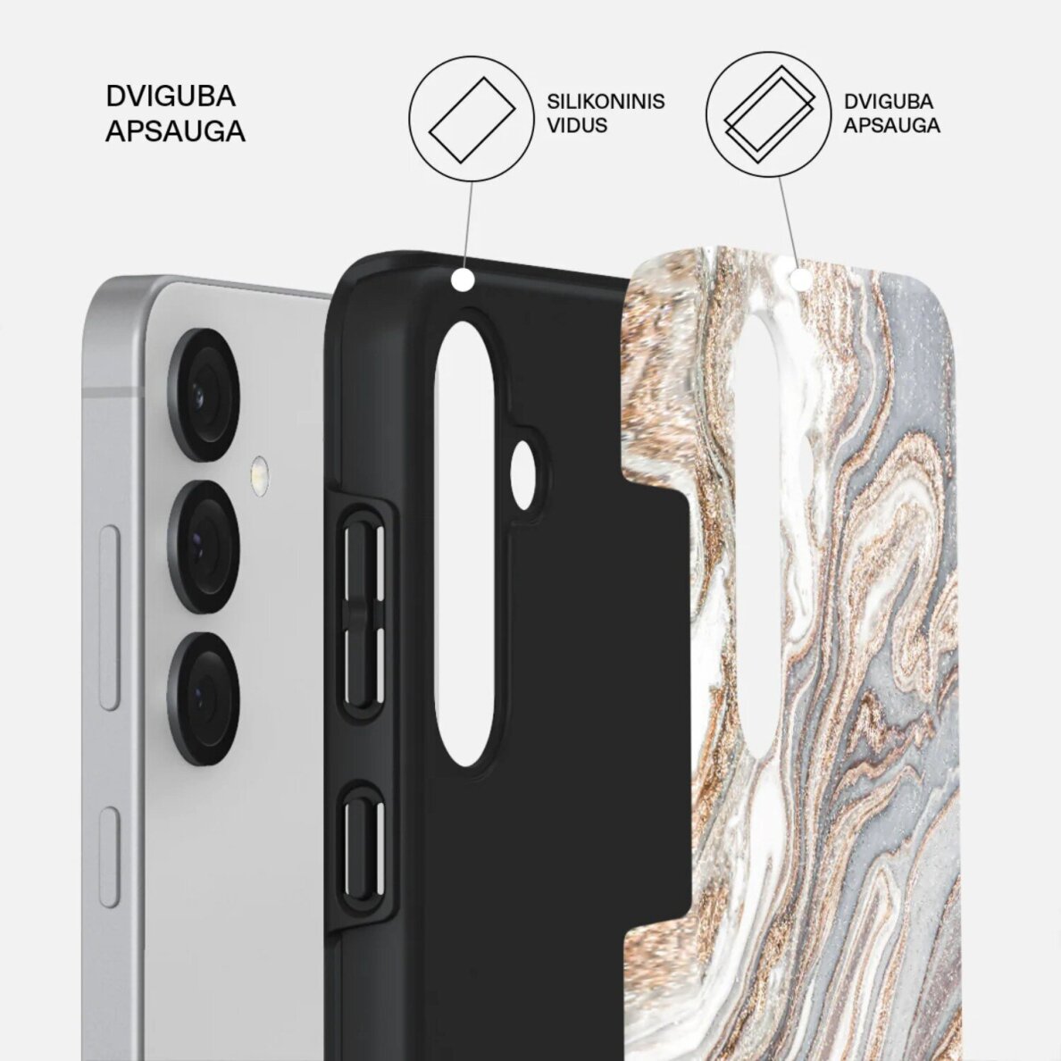 Samsung S25 PLUS Magnetic Gentle Wind Tough BURGA nugarėlė 1