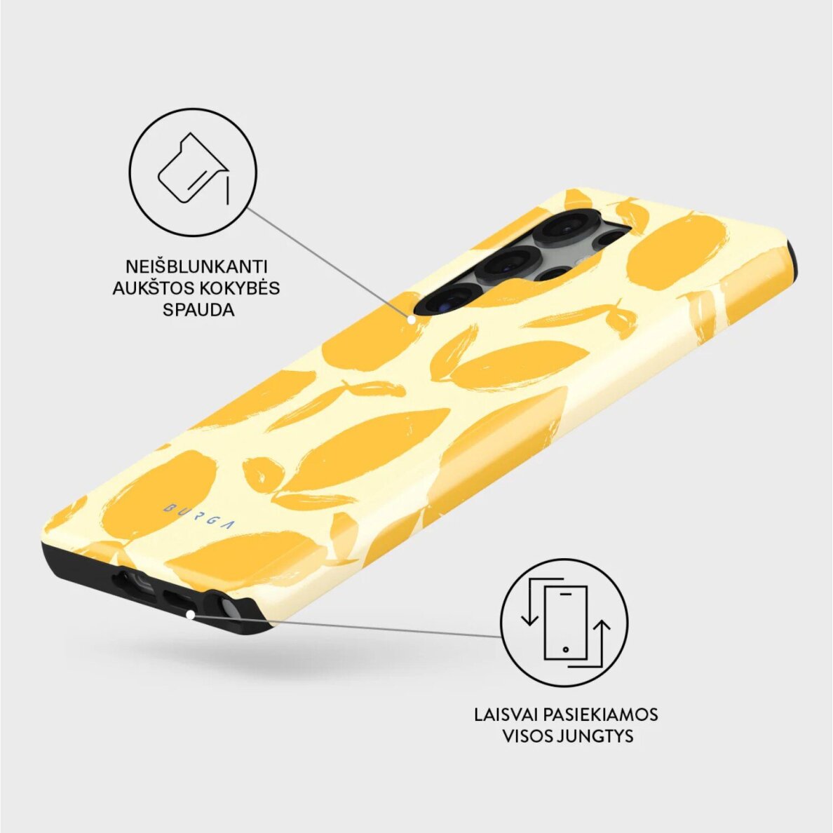 Samsung S25 ULTRA Magnetic Lemon Tart Tough BURGA nugarėlė 2