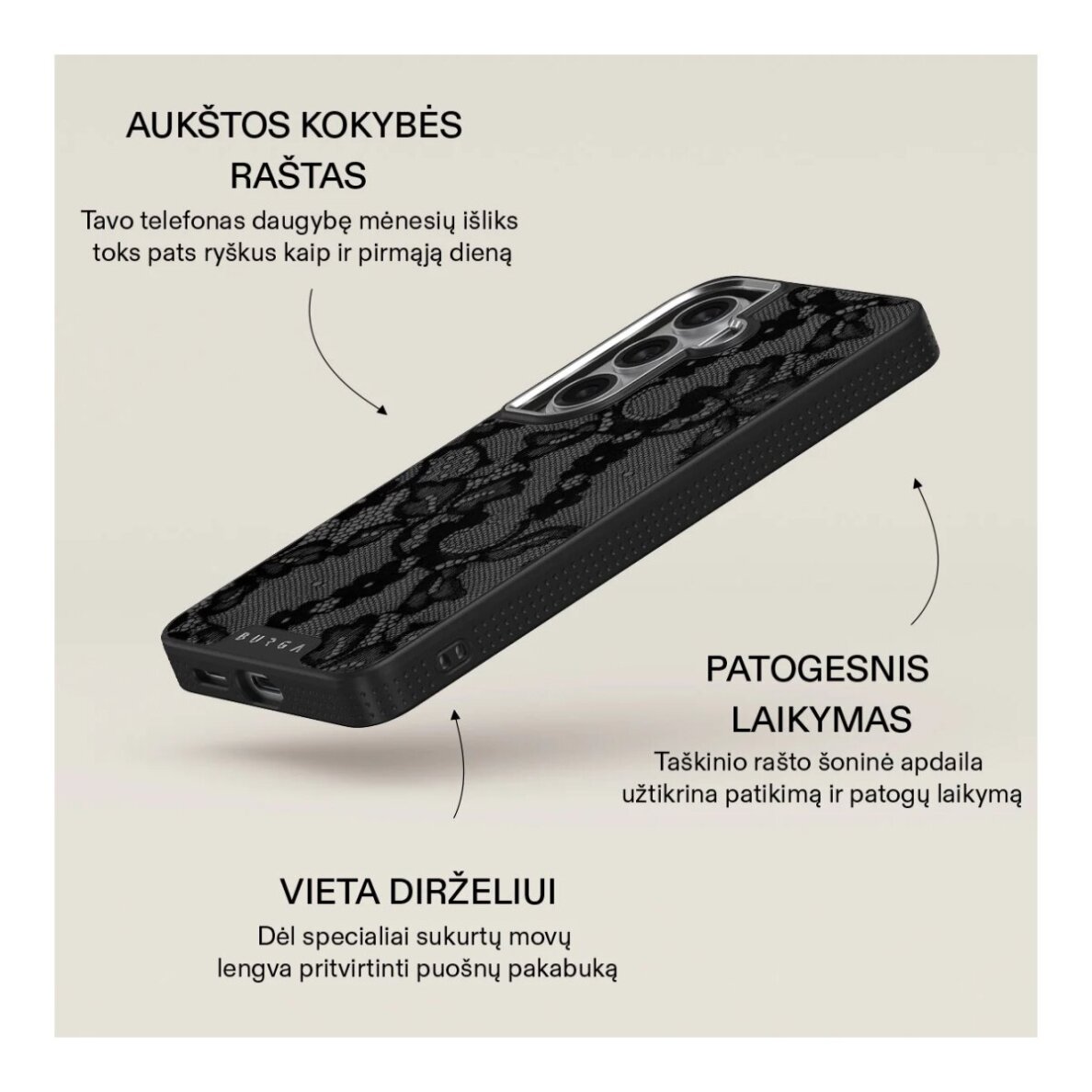 Samsung S26 Elite Gunmetal Magnetic Magnetic BURGA nugarėlė 3