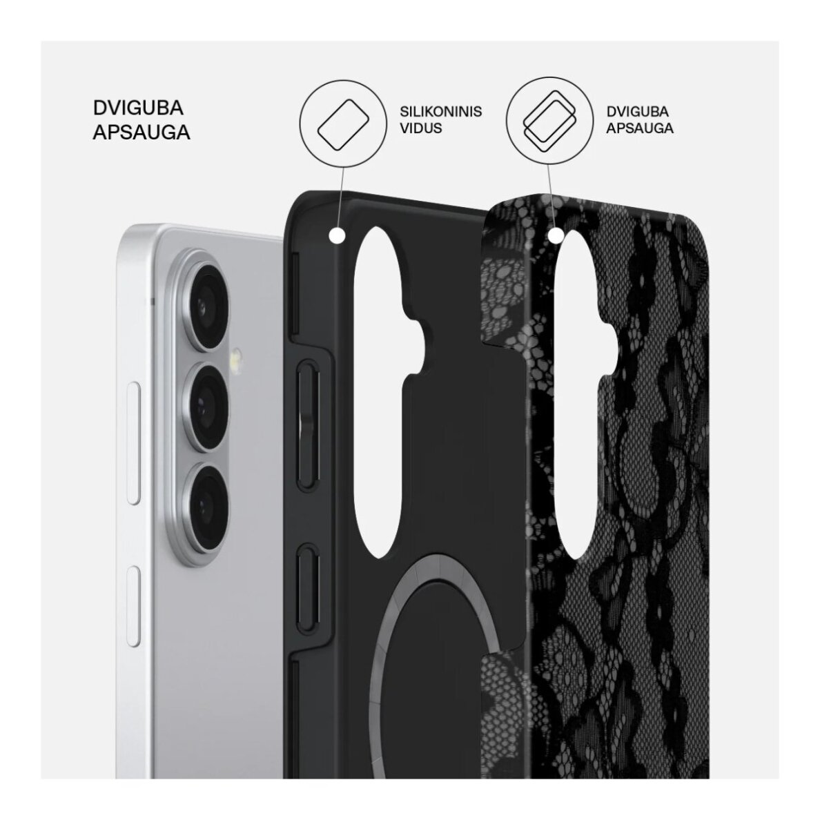 Samsung S26 Magnetic Magnetic Tough BURGA nugarėlė 1