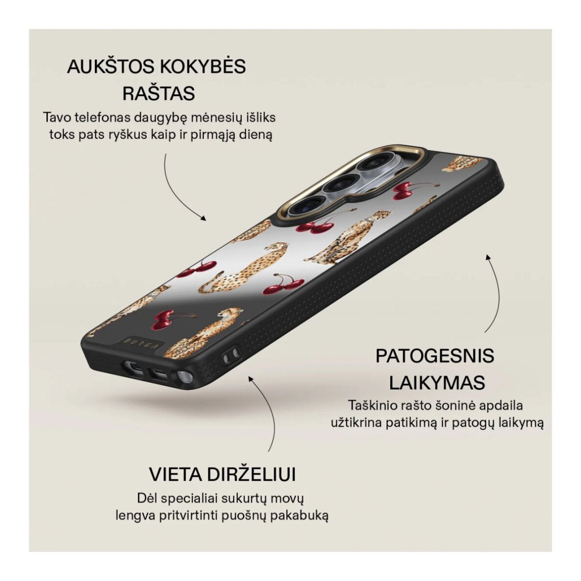 Samsung S26 ULTRA Elite Mirror Gold Magnetic Cougar BURGA nugarėlė 3