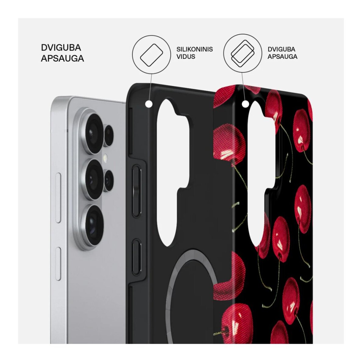 Samsung S26 ULTRA Magnetic Cherrybomb Tough BURGA nugarėlė 3