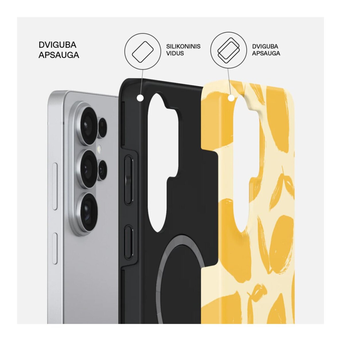 Samsung S26 ULTRA Magnetic Lemon Tart Tough BURGA nugarėlė 1