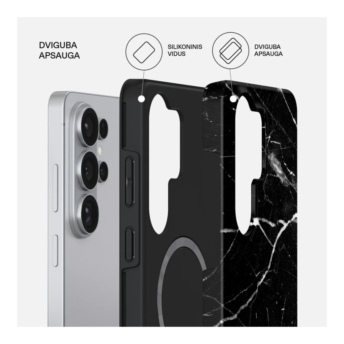 Samsung S26 ULTRA Magnetic Noir Origin Tough BURGA nugarėlė 1