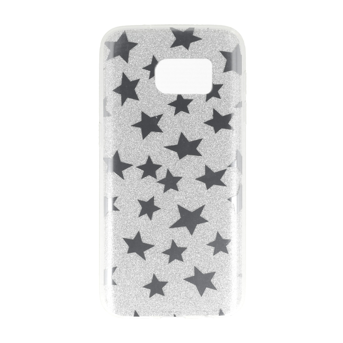 Samsung S7 Glitter Star silver nugarėlė