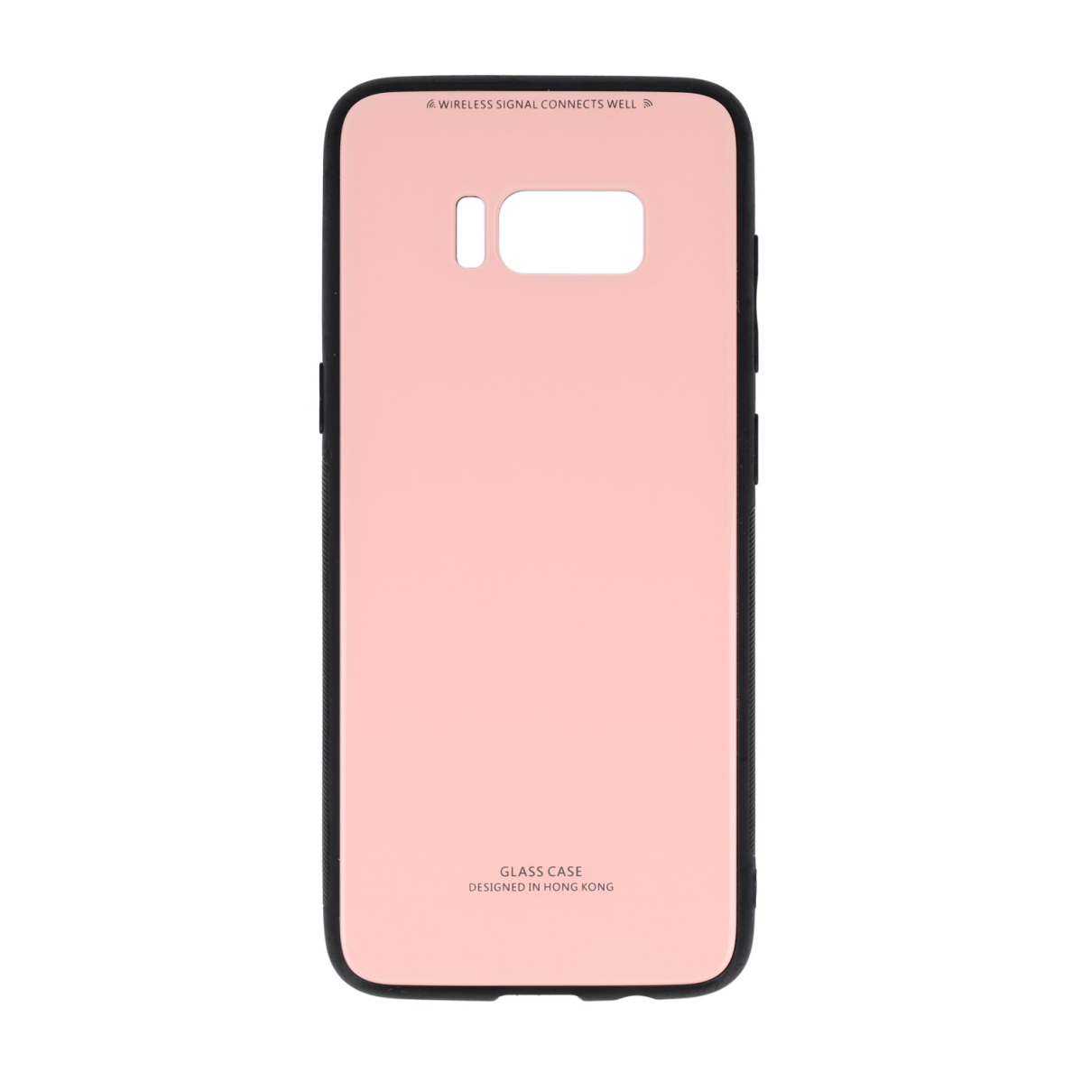 Samsung S8 rausva GLASS CASE nugarėlė