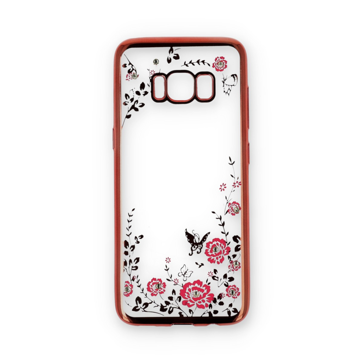 Samsung S8 rausva perfect FLOWERS nugarėlė 1