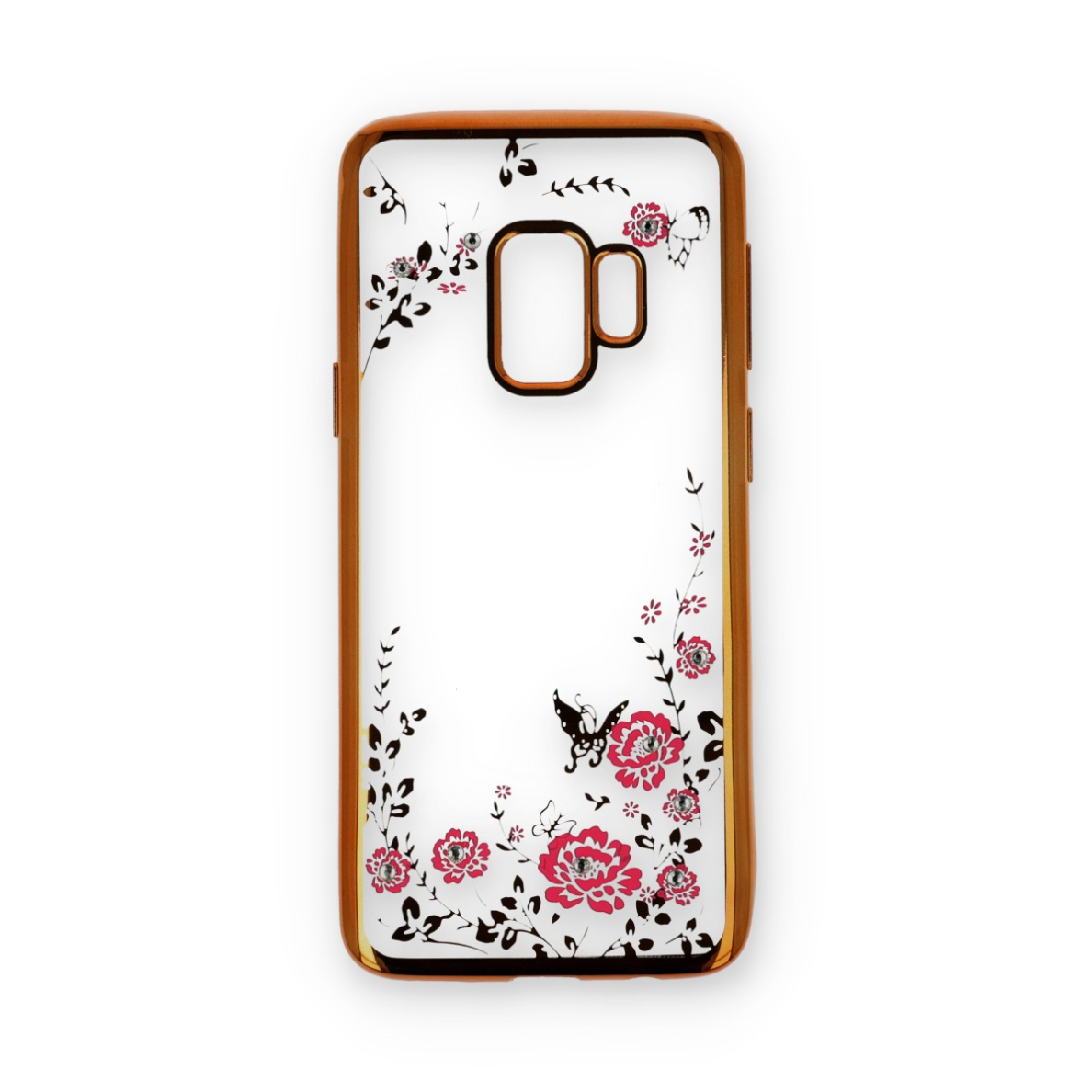 Samsung S9 aukso spalvos perfect FLOWERS nugarėlė 1