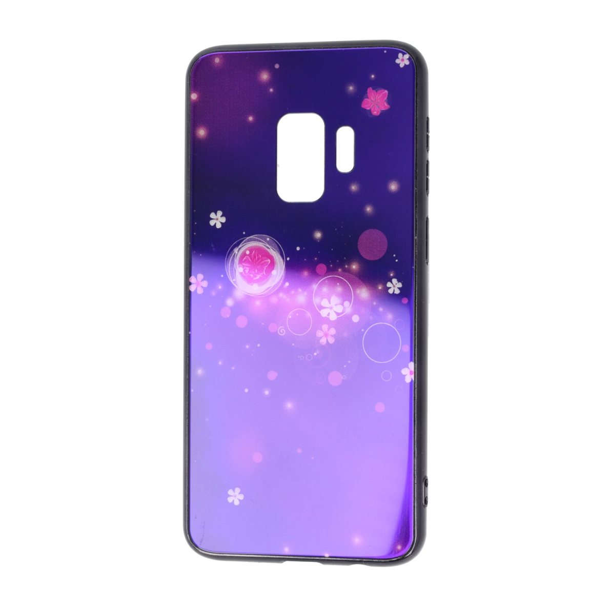 Samsung S9 BLUE RAY GLASS nugarėlė Bubbles&Flowers
