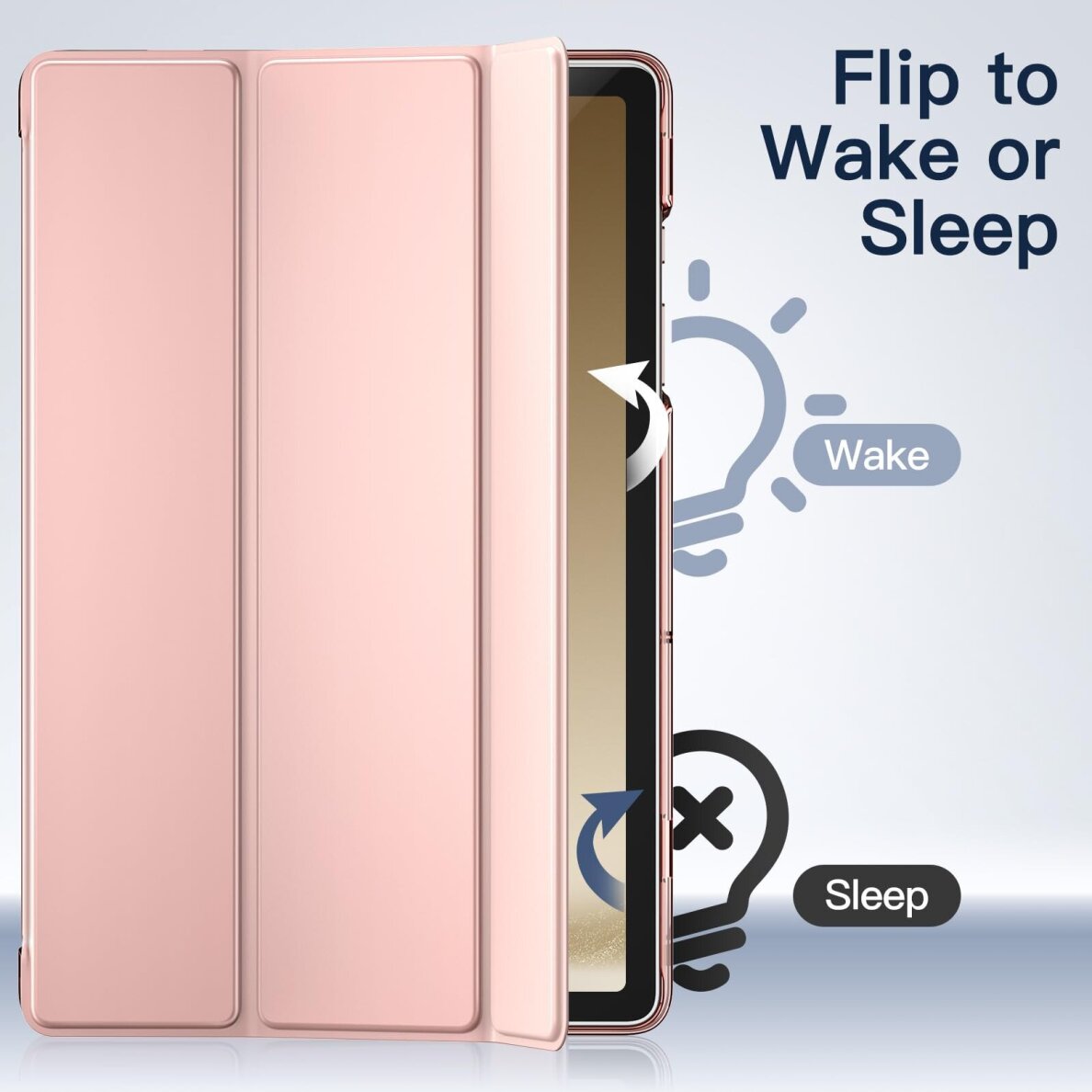 Samsung TAB S11 11" rose gold TRIFOLD dėklas 1