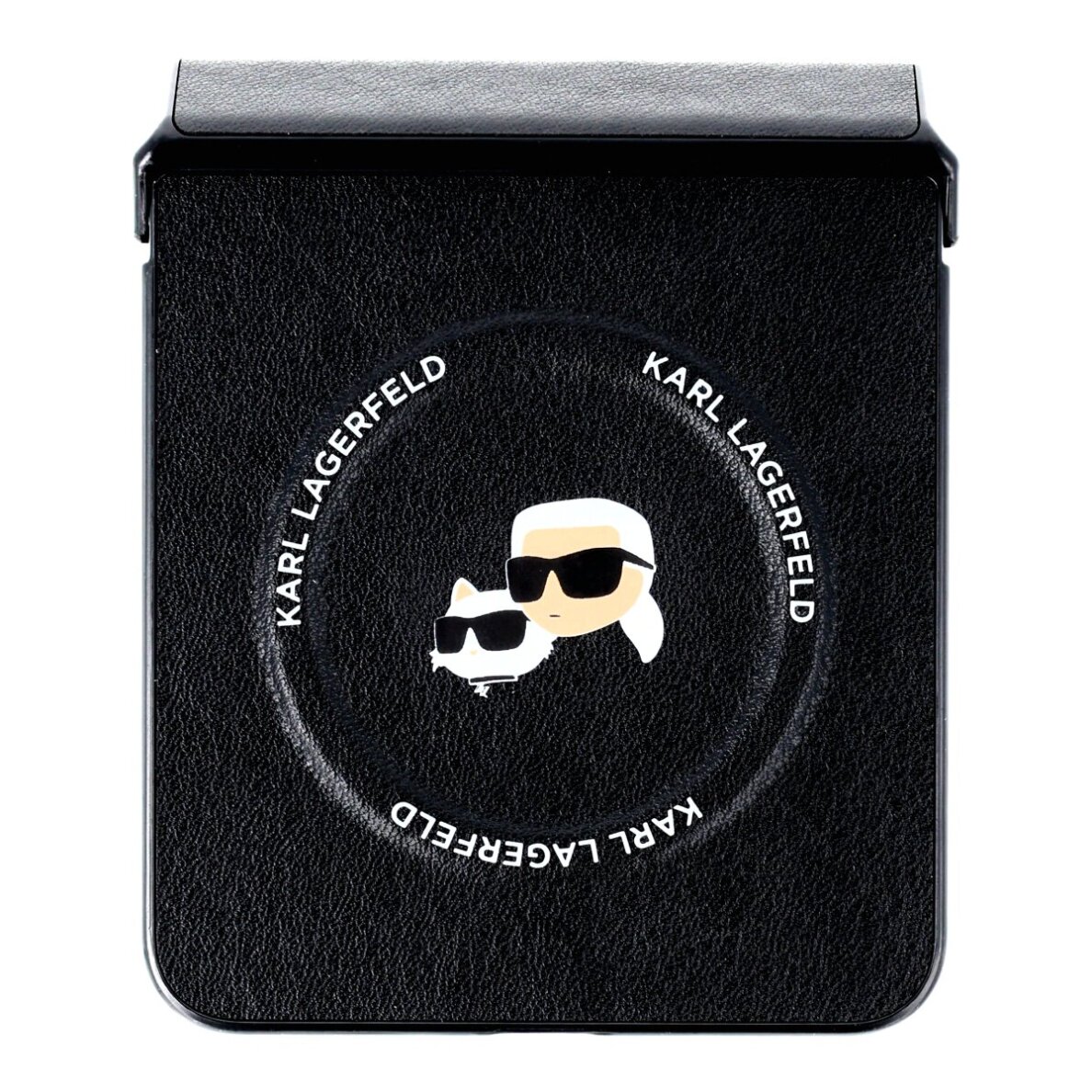 Samsung Z FLIP7 5G black MagSafe PU Karl & Choupette Heads KARL LAGERFELD nugarėlė KLHMZFD7PSMLRKCK 1