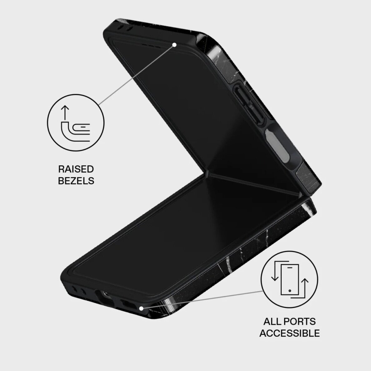 Samsung Z FLIP7 5G Noir Origin Tough BURGA nugarėlė 2