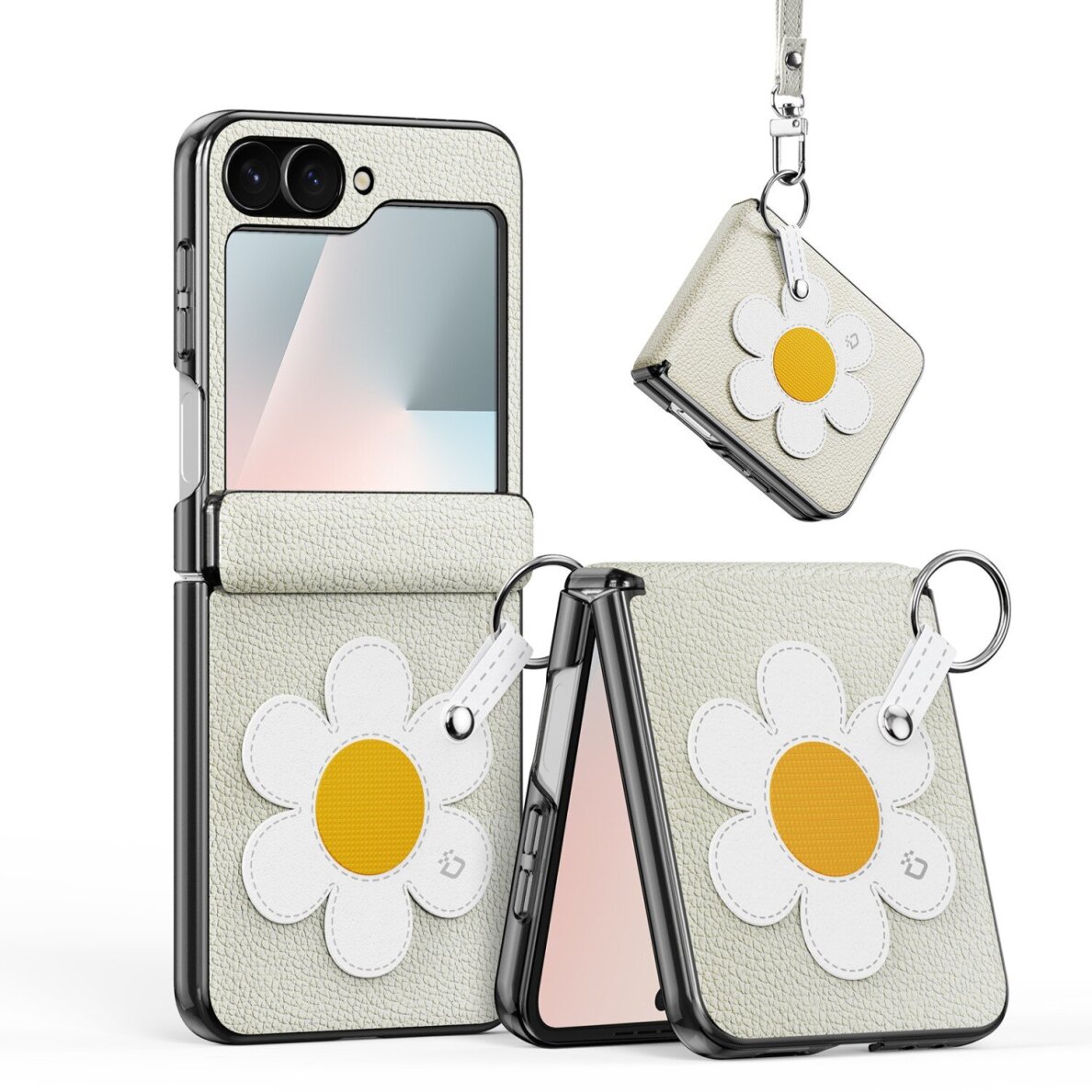 Samsung Z Flip7 FE 5G / Z FLIP6 5G starlight DUX DUCIS Luvy Series Daisy Edition nugarėlė