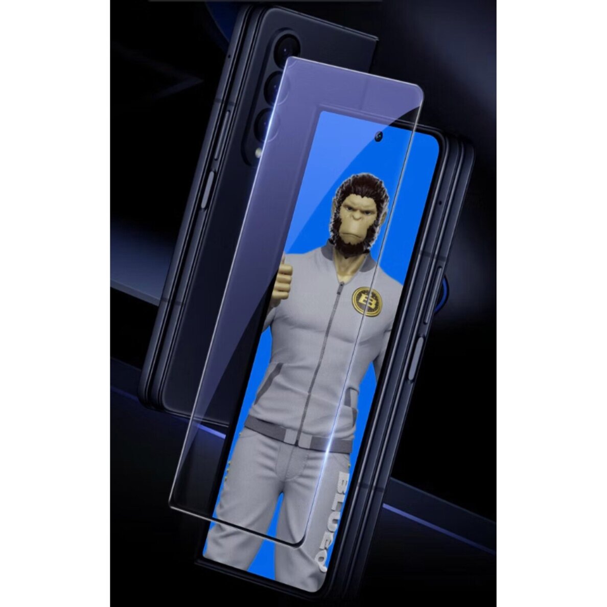 Samsung Z FOLD7 5G black pilnas Mr. Monkey 5D stiklas 6