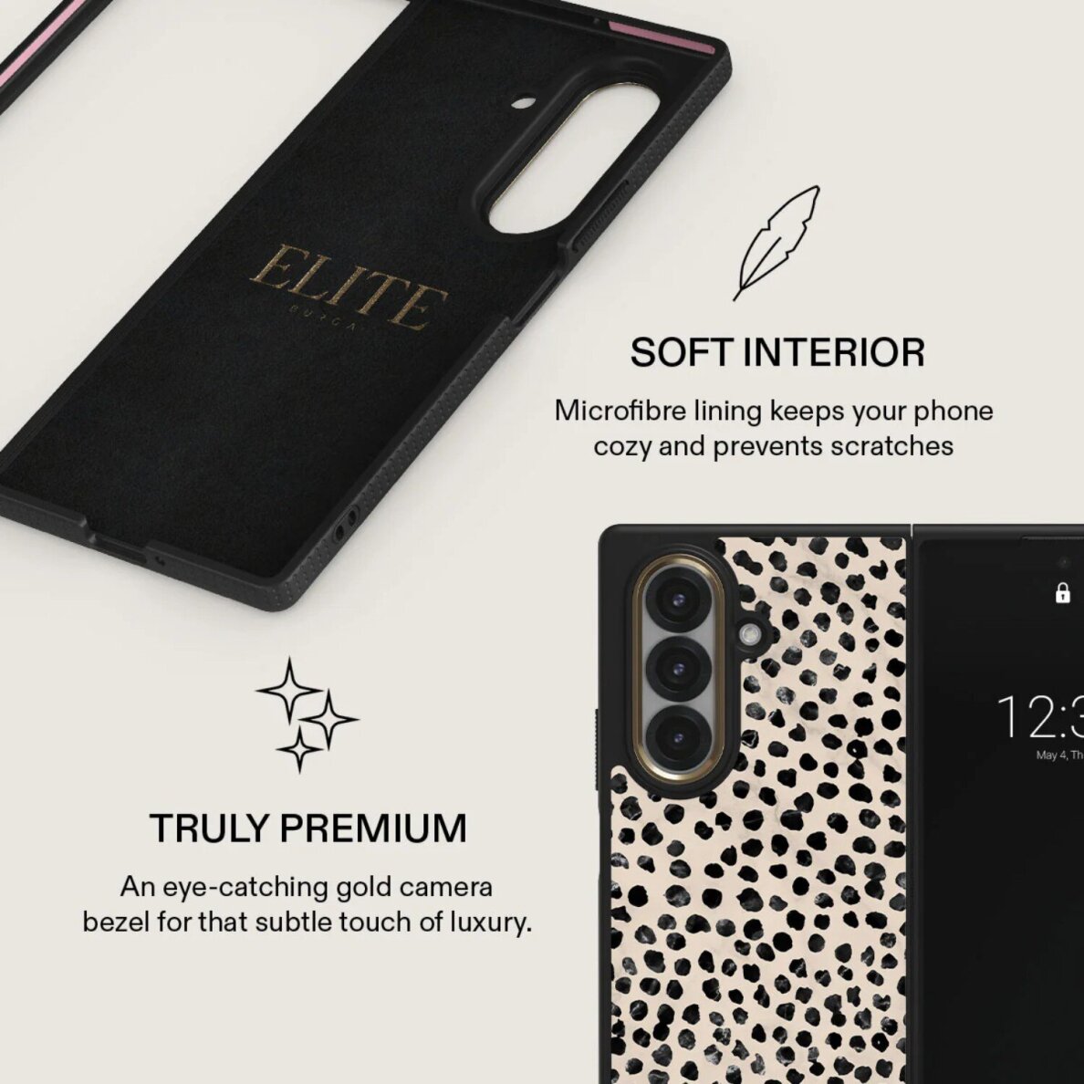 Samsung Z FOLD7 5G Elite Gunmetal Almond Latte BURGA nugarėlė 2