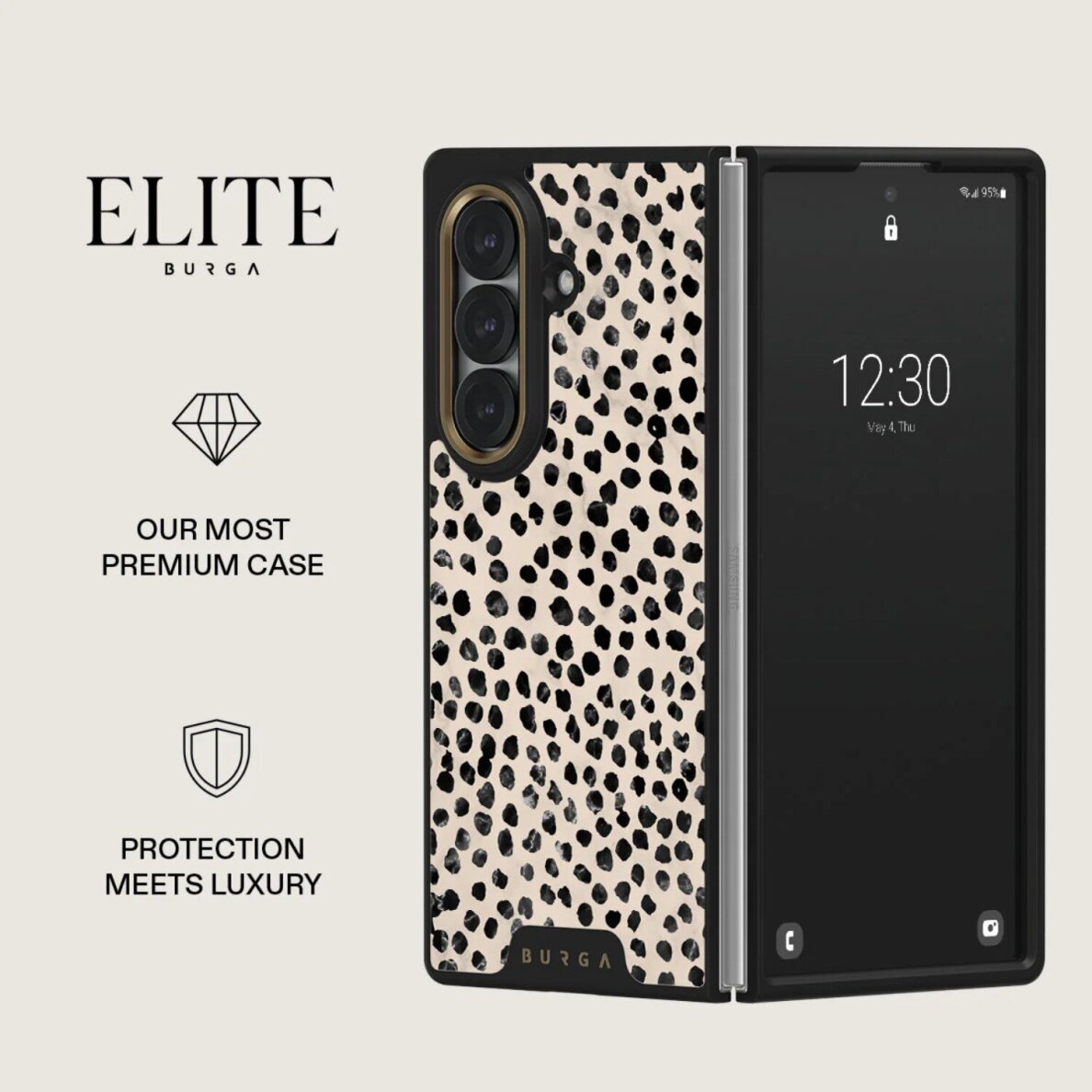 Samsung Z FOLD7 5G Elite Gunmetal Almond Latte BURGA nugarėlė 1