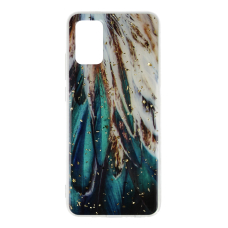 Samsung A02s/A03s Gold Glam Feathers nugarėlė