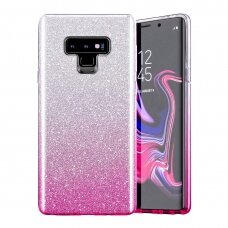 Samsung A12 rožinė GLITTER3 nugarėlė