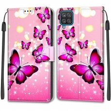 Samsung A12 Tracy Fashion dėklas Pink Butterfly