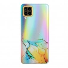 Samsung A12 Tracy nugarėlė LASER MARBLE Blue/Yellow