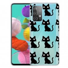 Samsung A13/A04s Tracy clear nugarėlė Black Cats