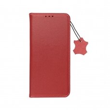 Samsung A13/A04s raudonas odinis GENUINE dėklas