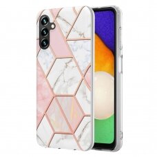 Samsung A14 5G Tracy nugarėlė MILKY WAY MARBLE Geometric marble white/pink