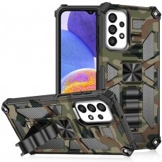 Samsung A23/A23 5G green camouflage ARMOR METAL nugarėlė