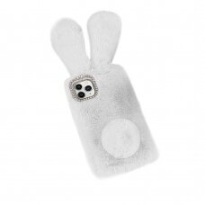 Samsung A23/A23 5G šviesiai pilka nugarėlė Fluffy rabbit
