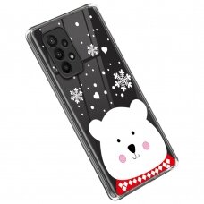 Samsung A23/A23 5G Tracy clear nugarėlė Christmas Chubby Bear