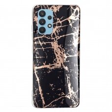 Samsung A32 Tracy nugarėlė Black&gold Marble+