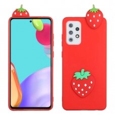 Samsung A33 5G raudona nugarėlė Strawberry 4D