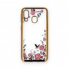 Samsung A40 aukso spalvos perfect FLOWERS nugarėlė