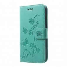 Samsung A40 green Tracy K.FLEXI dėklas Butterfly and Flower