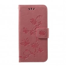 Samsung A40 pink Tracy K.FLEXI dėklas Butterfly and Flower