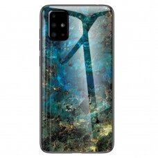 Samsung A51 Blue marble GLASS nugarėlė