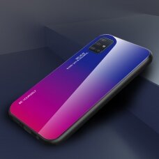 Samsung A51 mėlyna+rožinė Tracy GLASS nugarėlė
