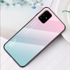 Samsung A51 rožinė+mėta Tracy GLASS nugarėlė