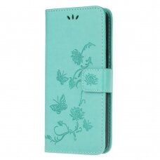 Samsung A51 žalias Tracy K.FLEXI dėklas Butterfly and Flower