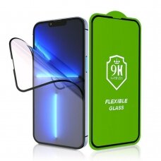 Samsung A52/A52 5G apsauginis juodas 3D FLEXIBLE stiklas