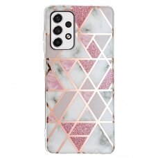 Samsung A53 5G Tracy nugarėlė Geometric marble Pink/White