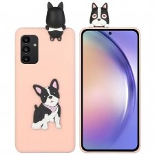 Samsung A54 5G šviesiai rožinė nugarėlė Dog 4D