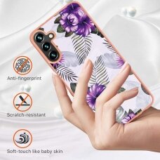 Samsung A54 5G Tracy nugarėlė MILKY WAY MARBLE Purple Flower